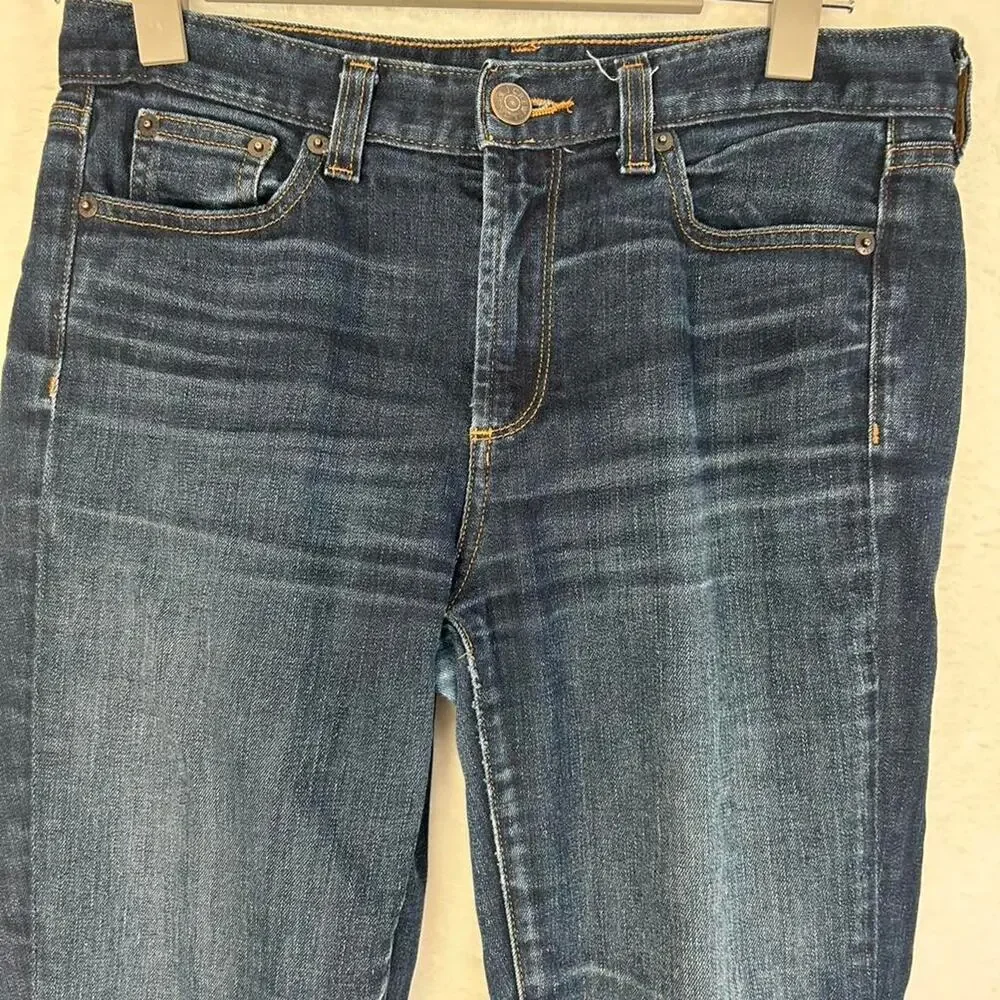 J.Crew Midrise Toothpick Jeans Womens 28 Regular‎ Dark Wash Skinny Denim Indigo